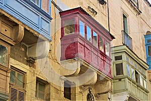 Malta, Valletta - January 2023 - Traditional architecture